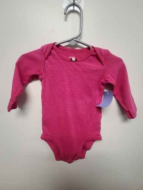 Pink Carters Longsleeve Onesie, 6M G