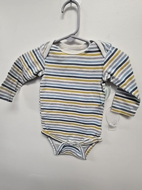 Colorful Striped Gerber Longsleeve Onesie, 6M B