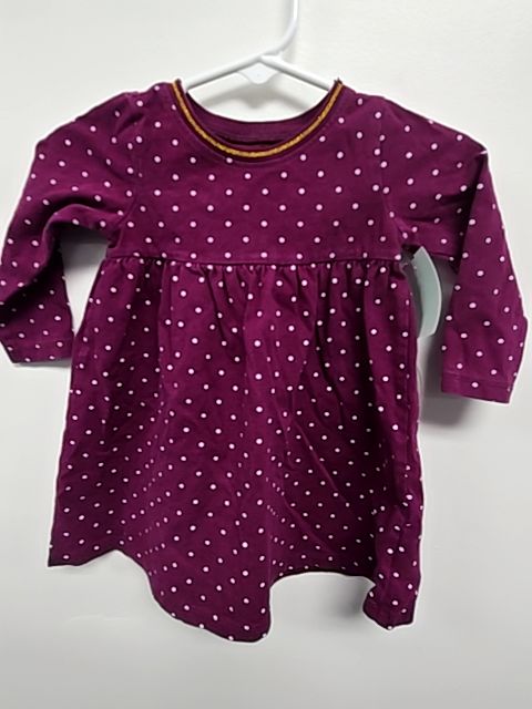Purple/White Polka Dot Old Navy Dress, 6M G