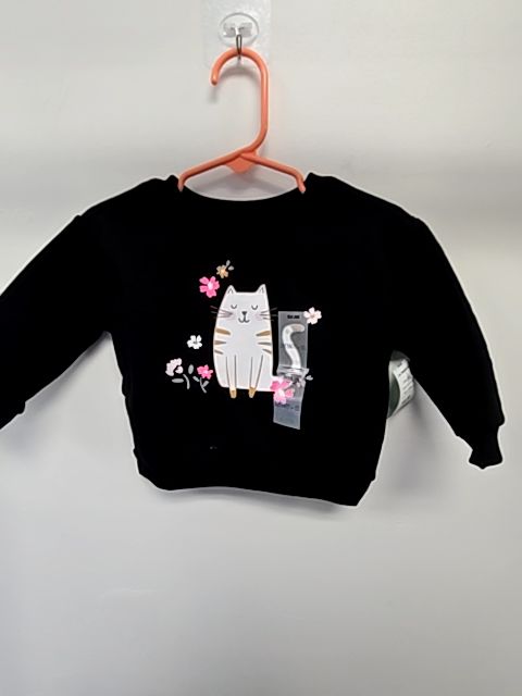 Black Garanimals Cat Sweatshirt, 6-9M G