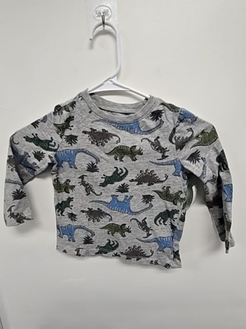 Grey/Blue Old Navy Long Sleeve Dinosaur Shirt, 4 B