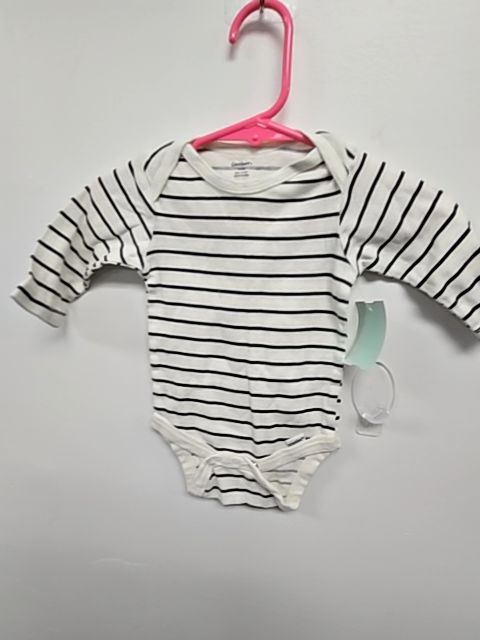 Navy/White Gerber Longsleeve Onesie, 6M B