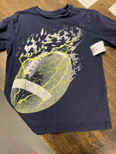 Black/Green Football Childrens Place Shirt, 7 B