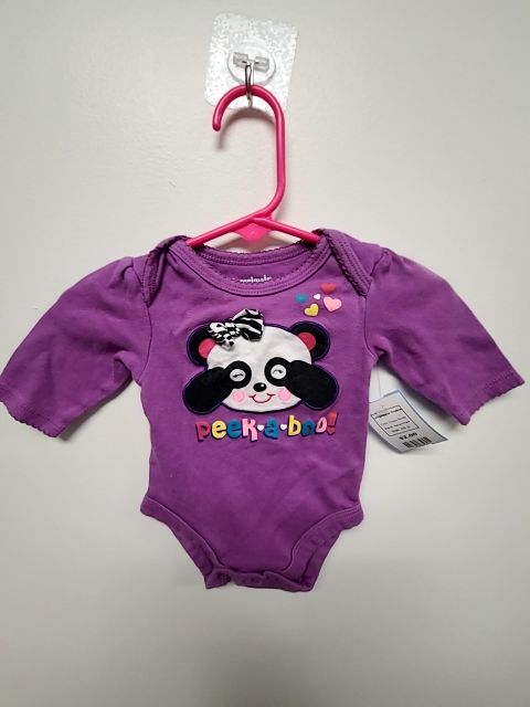 Purple Panda Garanimals Longsleeve Onesie, NB G
