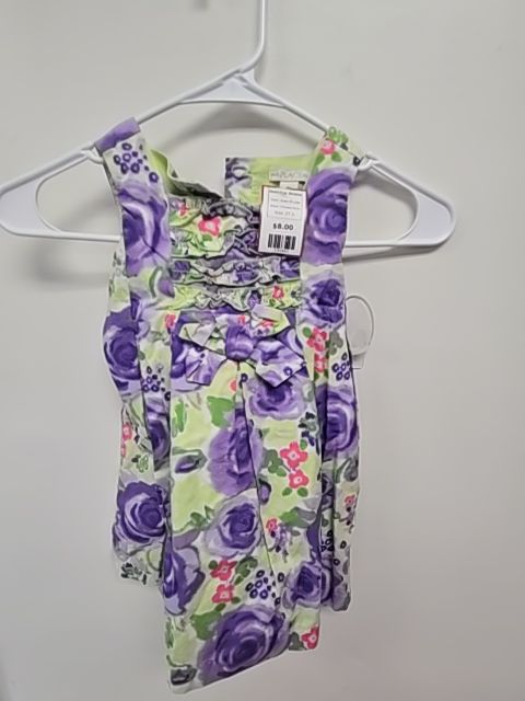Green/Purple Childrens Place Holiday Dress, 2T G