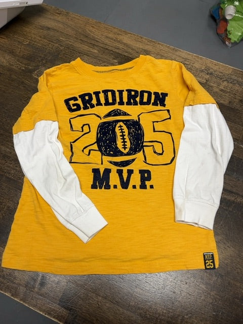 yellow Carters Long Sleeve Football Tshirt, 6 B