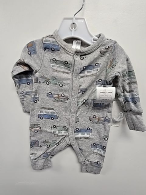 Grey Car Modern Moments Pant One Piece, NB B