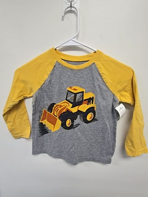 Yellow/Grey Construction Jumping Bean Longsleeve Shirt, 5T B