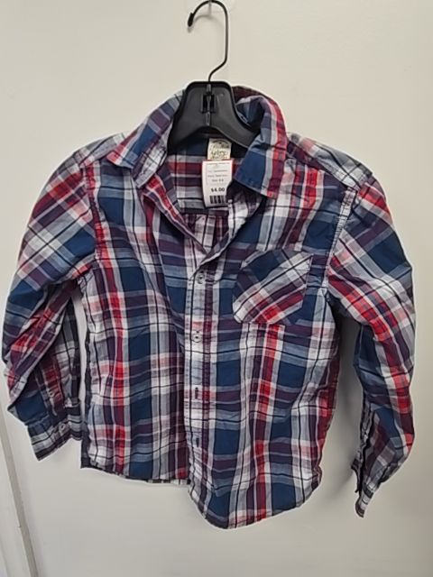 Red/White/Blue Faded Glory Longsleeve Button Up, 8 B
