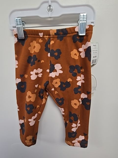 Brown/Pink/Gray Flower Carters Pants, 12M G