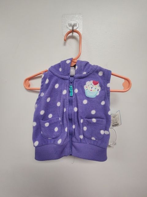Purple Cupcake Carters Vest, 3M G