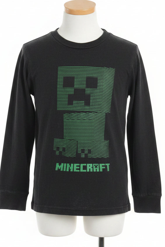 Grey/Green Minecraft Longsleeve Shirt, 4T B