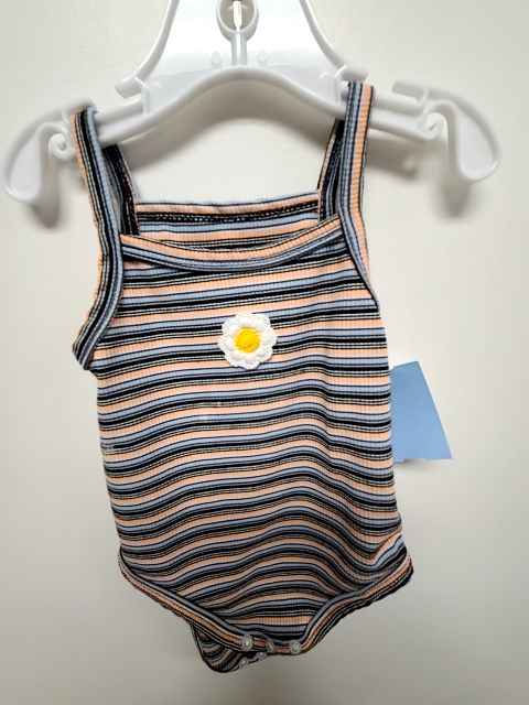striped Shein Tank Top Onesie, NB G