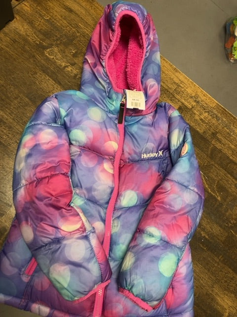 pink/purple Hurley Furry Lined Jacket, 6 G