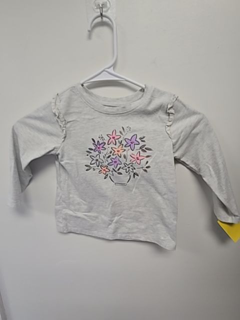 Grey/Pink/Purple Flowers Garanimals Longsleeve Shirt, 2T G