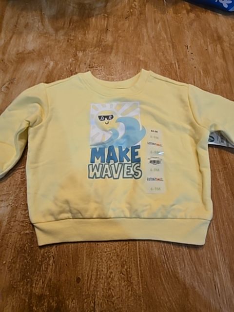 Yellow Garanimals Make waves sweatshirt, 6M B