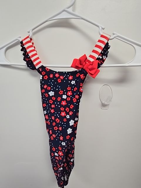 Navy/Red/White Flowers Circo Swim Suit, 18M G