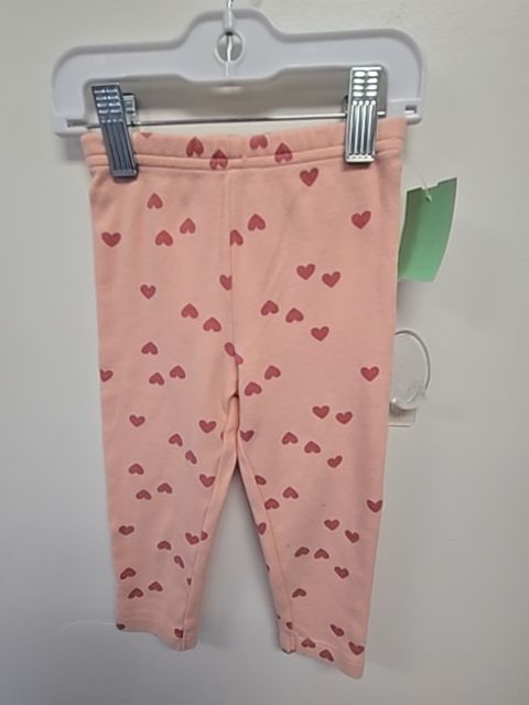 Pink Heart Carters Leggings, 18M G