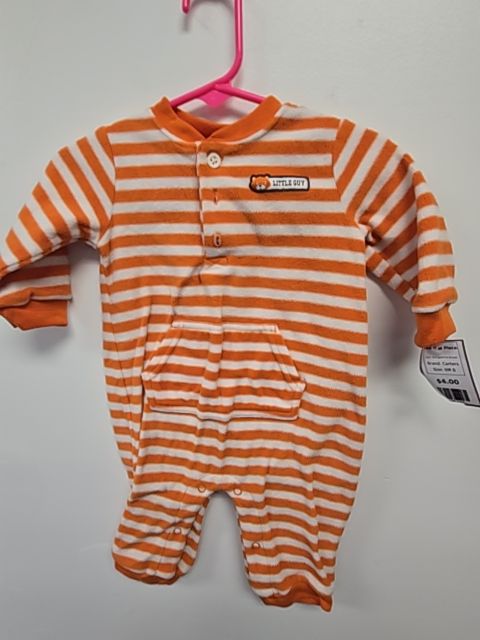 Orange/White Striped Carters Pant One Piece, 6M B
