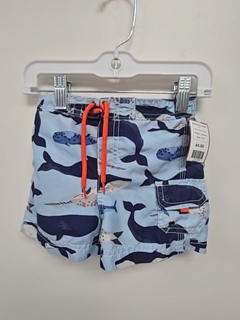 Blue Sharks Carters Swim Trunks, 2T B