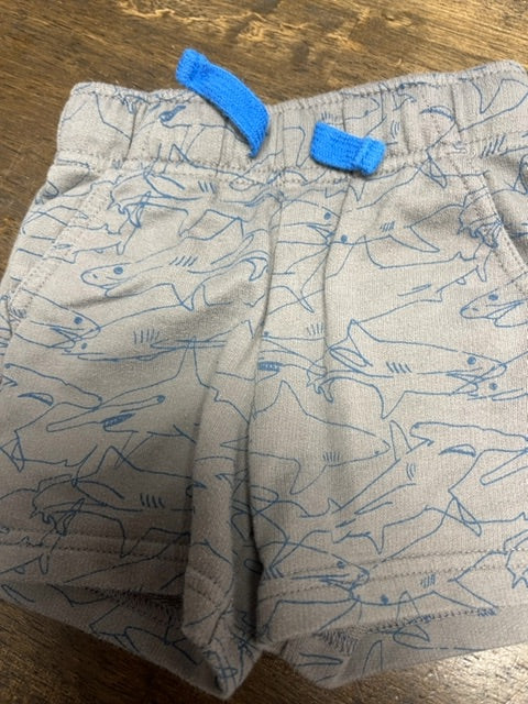 Grey/Blue Shark Cat & Jack Shorts, 12M B