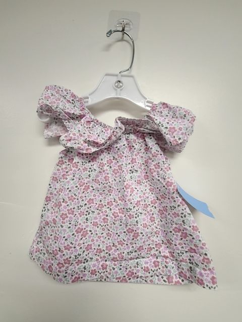 White/Purple Flower Carters Dress, NB G