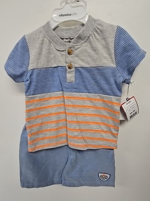 Grey/Blue/Orange Vitamins Kids Outfit, 12M B