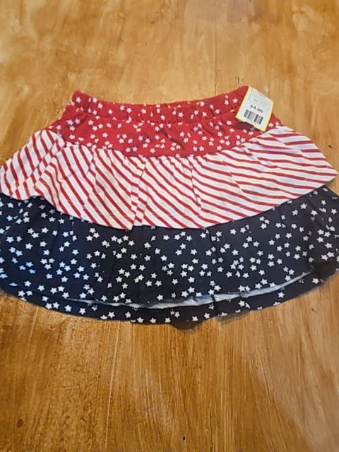 Red/White/Blue Stars Jumping Bean Skort, 5T G
