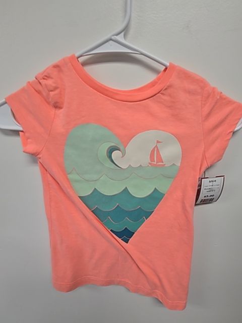 Pink/Blue Heart Carters Shirt, 6 G
