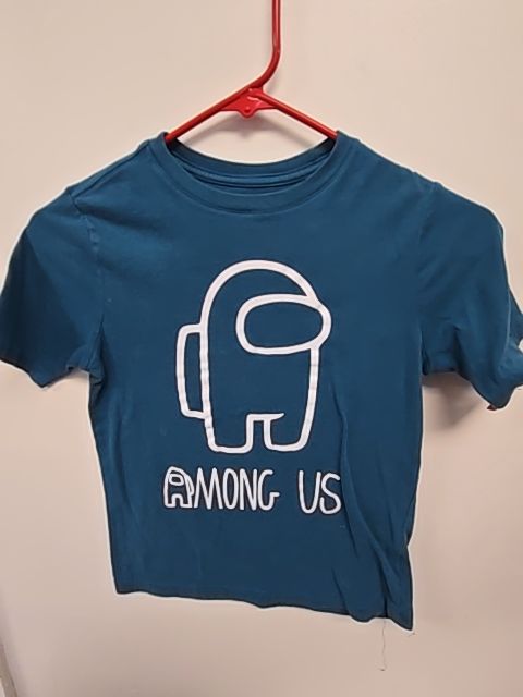 Blue/White Among Us Wonder Nation Shirt, 8 G