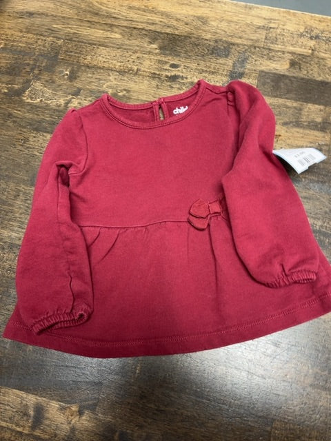 Burgandy Child of Mine Long Sleeve Shirt, 2T G
