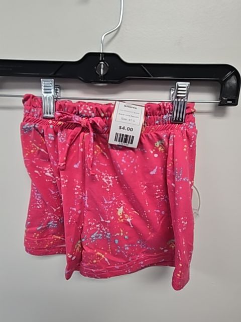 Pink/Colorful Splatter Love Republic Shorts, 4T G