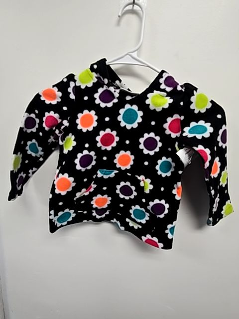 Black/Colorful Flower Jumping Bean Hoodie, 3T G
