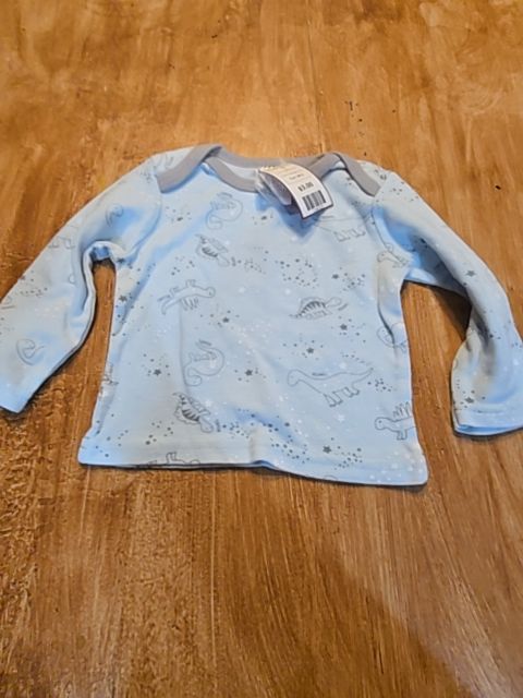 Blue/Grey Dino Little Beginnings Longsleeve Shirt, 6M B