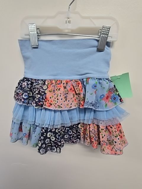 Blue/Pink Flowers Childrens Place Skort, 2T G