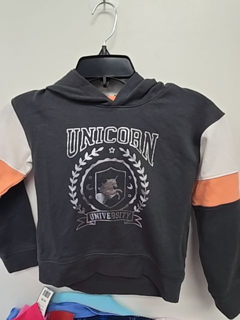 Grey/Pink/White Unicorn Jumping Bean Hoodie, 6 G