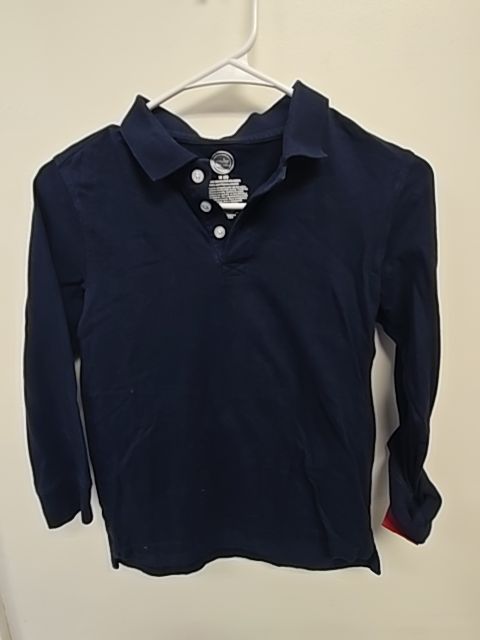 Navy Wonder Nation Longsleeve Polo, 8 B