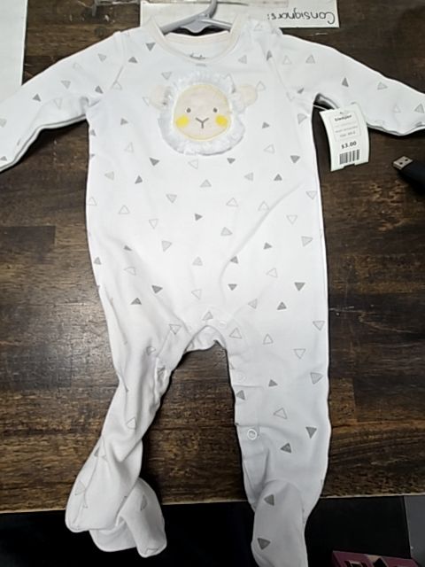 White/Grey Lion Sterling Baby Sleeper, 6M B