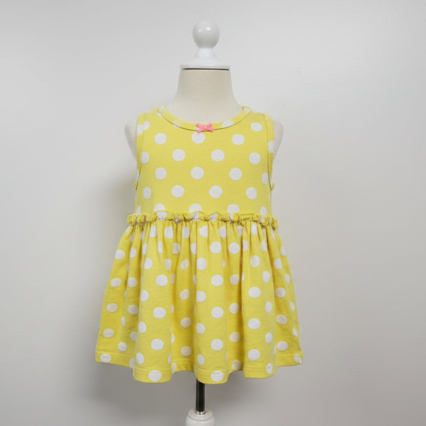 Yellow/White Polka Dot Carters Dress, 9M G
