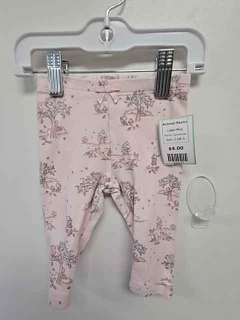 Pink Gymboree Animal Pants, 3-6M G