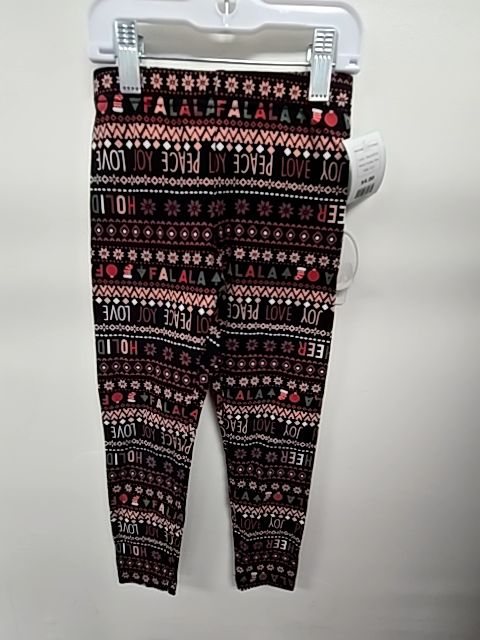 Black/Pink Holiday Time Holiday Leggings, 6 G