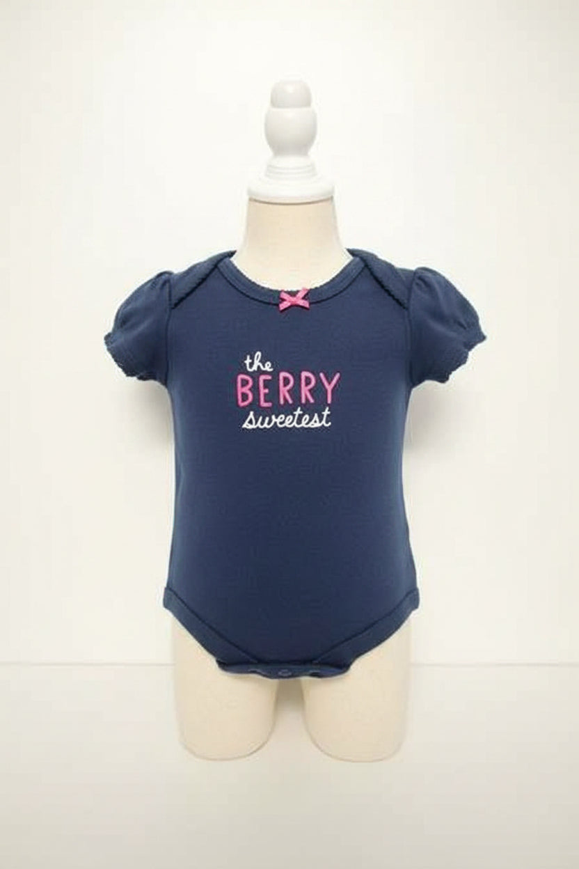 Navy Berry Sweetest Carters Onesie, 3M G