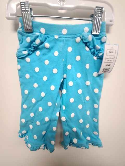 Blue/White Polka Dot Carters Pants, 6M G