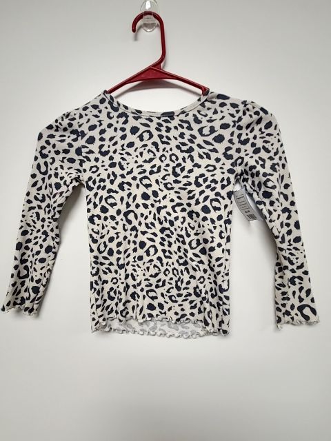 White/Grey Cheetah Garanimals Longsleeve Shirt, 5T G