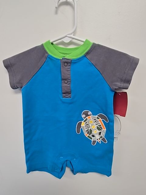 Blue/Grey/Green Small Wonders Short One Piece, NB B