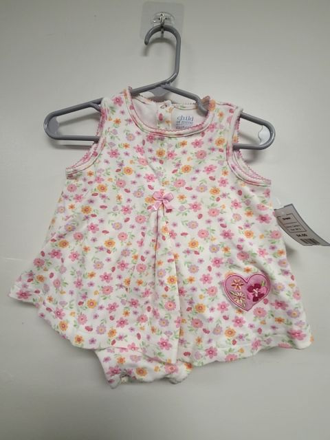 White/Pink/Purple/Orange Flower Carters Dress, 6M G