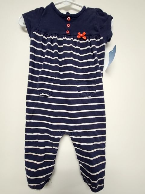 Navy/White Striped Carters Pant One Piece, 12M G
