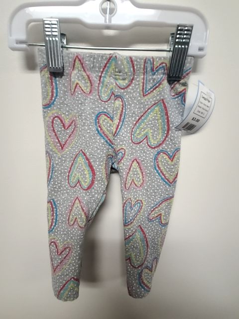 Grey Heart Okie Dokie Leggings, 6M G