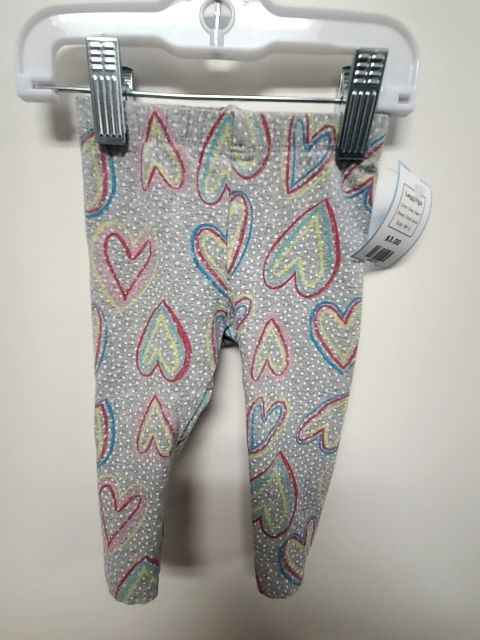 Grey Heart Okie Dokie Leggings, 6M G