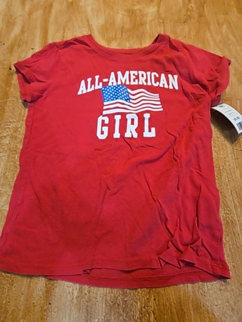 Red All American Girl Childrens Place Shirt, 5T G